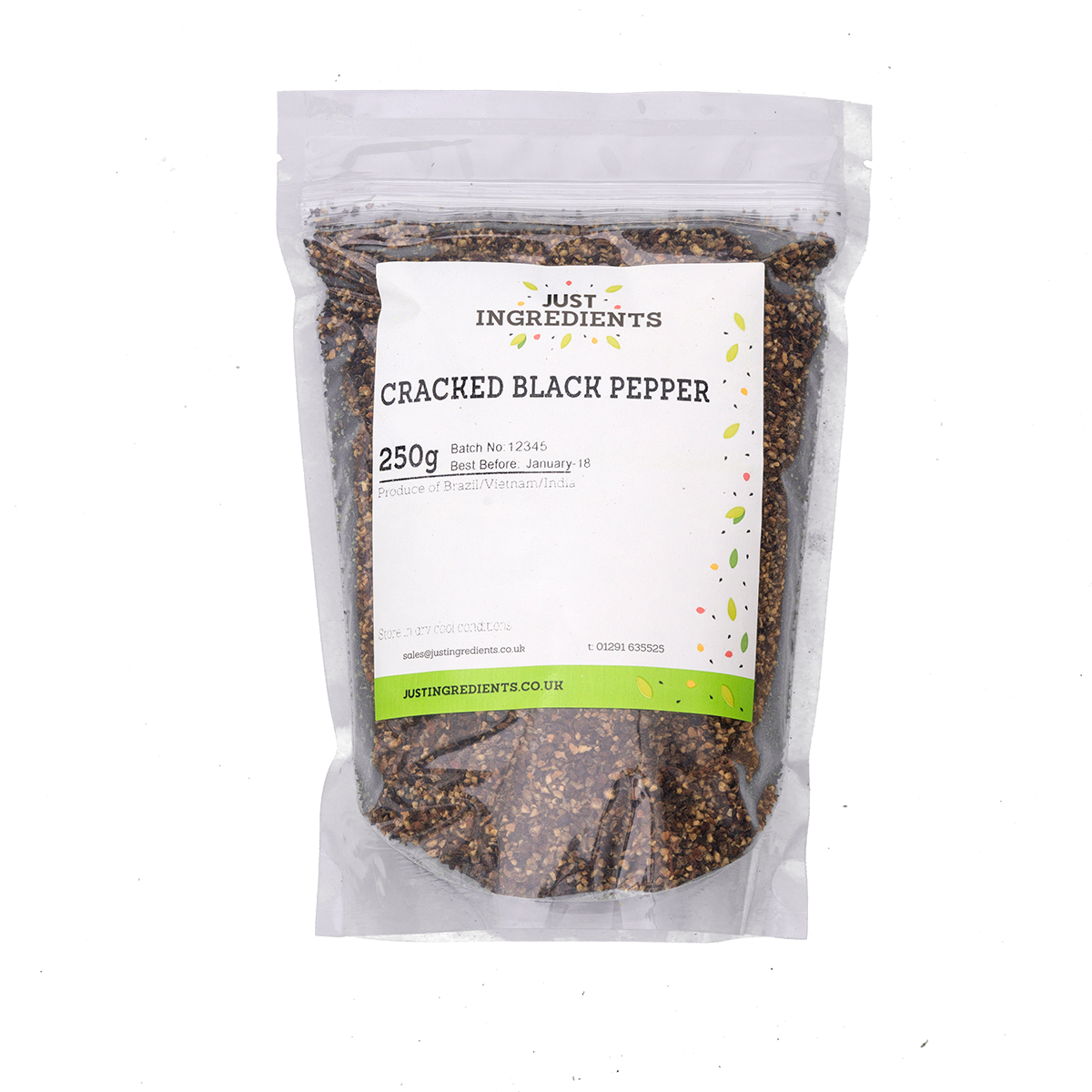 JustIngredients Black Pepper - Cracked 8# (Steak Pepper)